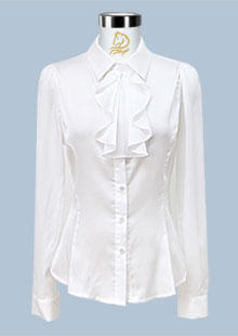 白領(lǐng)修身領(lǐng)花女士襯衫